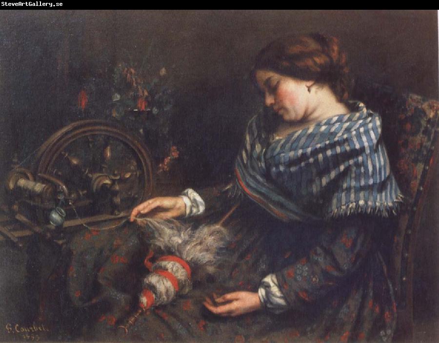 Gustave Courbet The Sleeping Spinner